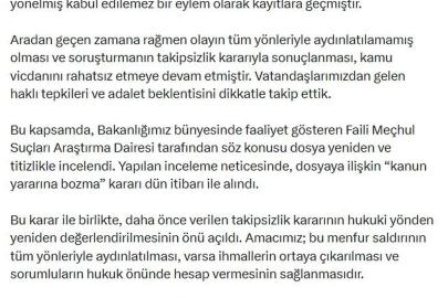 Bakan Gürlek: Fenerbahçe kafilesine saldırı dosyası incelemeye alındı