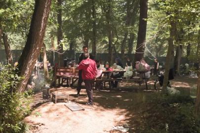 Belgrad Ormanı'nda mangal yakıp piknik yaptılar