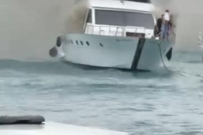 Beşiktaş Bebek Sahili'nde Teknede Yangın