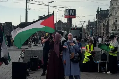 Amsterdam’da Filistin için 5 saatlik farkındalık eylemi