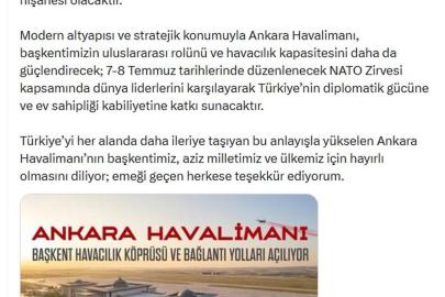 Ankara Havalimanı Hizmete Açılıyor: NATO Zirvesi'ne Ev Sahipliği Yapacak