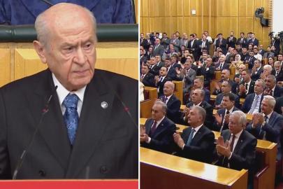 Bahçeli, parti grubunda A Milli Takım için hazırlattığı marşı dinletti
