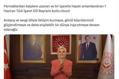 Bakan Göktaş'tan 'Türk İşaret Dili Bayramı' mesajı