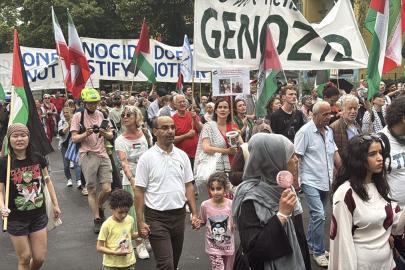 Berlin'de Filistin'e destek gösterisi düzenlendi