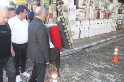 Beyşehir'de zabıtadan kaldırım işgali denetimi