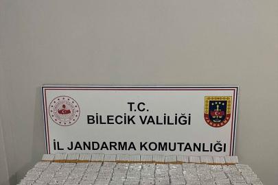 Bilecik'te 9 bin 320 doldurulmuş makaron ele geçirildi