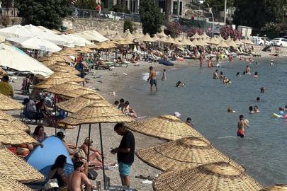 Bodrum'da sahillerde yoğunluk