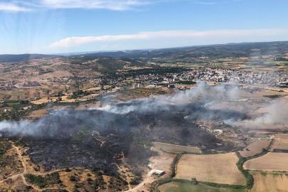 Çanakkale'de bozuk ormanda yangın