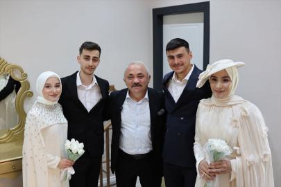 Çankırı'da Yeni Nikah Salonunda Evlenen İki Kuzen Birbirinin Şahidi Oldu
