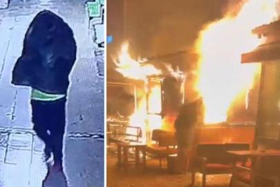 Çöp poşeti ile yüzünü saklayıp, çay ocağını yaktı