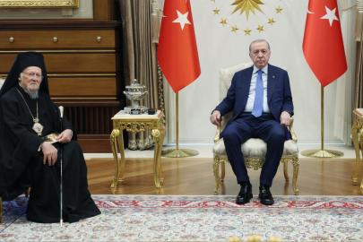 Cumhurbaşkanı Erdoğan, Fener Rum Patriği Bartholomeos'u kabul etti
