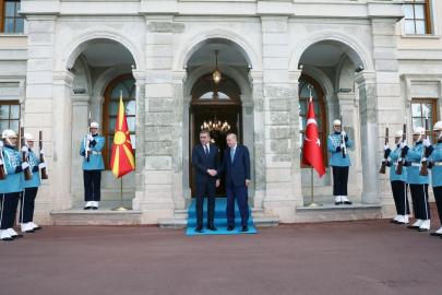 Cumhurbaşkanı Erdoğan, Kuzey Makedonya Başbakanı Mickoski'yi Kabul Etti