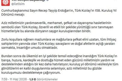 Cumhurbaşkanı Erdoğan, Türk Kızılay'ın 158. Yıl Dönümünü Kutladı
