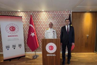 Deniz Kuvvetleri Komutanı Tatlıoğlu, Türkiye'nin Brüksel Büyükelçisi Tantekin'i ziyaret etti