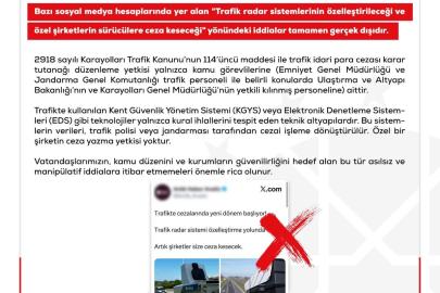 DMM: 'Trafik radar sistemlerinin özelleştirileceği ve özel şirketlerin ceza keseceği' iddiası gerçek dışı