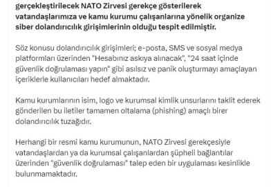 DMM'den 'NATO Zirvesi' adıyla dolandırıcılığa karşı uyarı