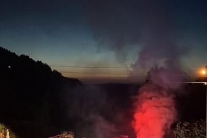 Düzce'de çıkan yangında yayla evi kullanılamaz hale geldi