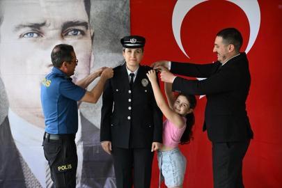 Edirne'de 23 emniyet personeline rütbe terfi töreni