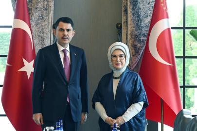 Emine Erdoğan, Bakan Kurum ile Sıfır Atık ve COP31 Hazırlıklarını Görüştü
