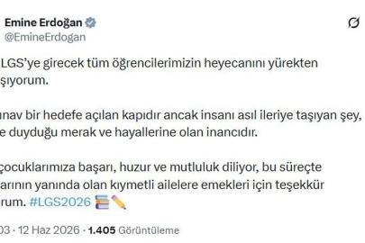 Emine Erdoğan’dan LGS öğrencilerine başarı mesajı