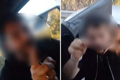 Emniyet şeridini gasbetti, kendisini uyaran sürücüyü "Valiyi arattırma bana" diyerek tehdit etti