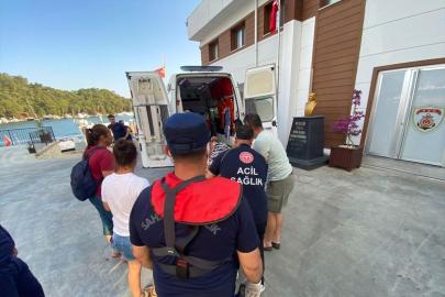 Fethiye'de adada yaralanan kişiye tıbbi tahliye
