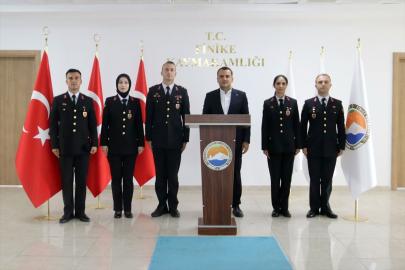Finike İlçe Jandarma Komutanı Karakaya, Finike Kaymakamı Çelik'i ziyaret etti