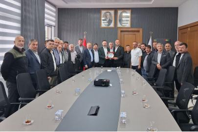 Havza Kaymakamı Ayvat'a muhtarlardan veda ziyareti