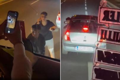 İstanbul'a giden yolcu otobüsüne maganda saldırısı