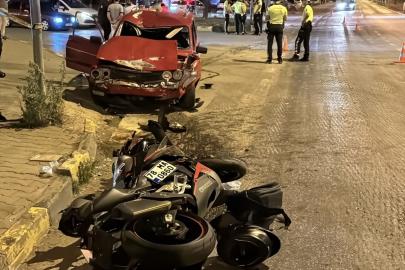 Karabük'te otomobille çarpışan motosikletin sürücüsü ağır yaralandı