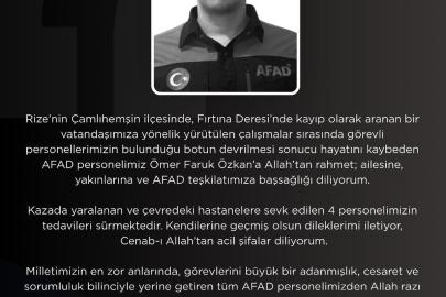 Kayıp gencin cansız bedenini dereden çıkaran AFAD ekibinin botu akıntıya kapıldı; 1 personel öldü, 3 personel kurtarıldı