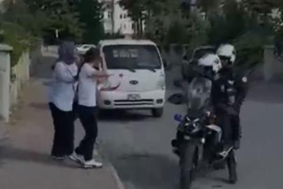Kayseri'de polis, sınava geç kalan öğrencileri taşıdı