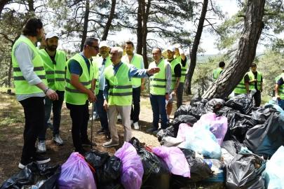 Keşan Dokuzdere Göleti'nde çevre temizliği yapıldı