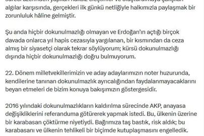 Kılıçdaroğlu'ndan 'dokunulmazlık' açıklaması