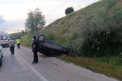 Malatya'da kontrolden çıkan otomobil devrildi: 1 yaralı