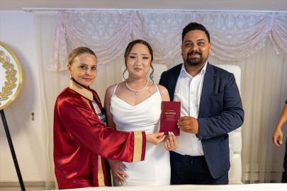 Mersin'de nikah dairesi "16.06.2026"da evlenmek isteyenleri ağırladı