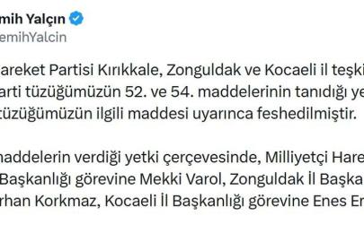 MHP Kırıkkale, Zonguldak ve Kocaeli il teşkilatları feshedildi