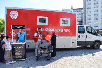 Mobil sosyal hizmet aracı Samsun'da göreve başladı
