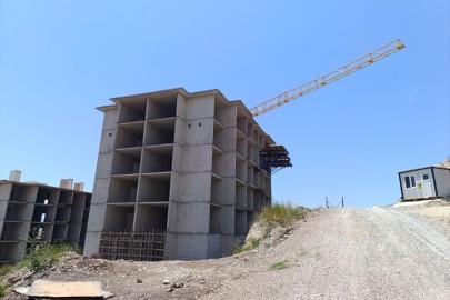 Nallıhan'da inşa edilen TOKİ konutlarında çalışmalar sürüyor