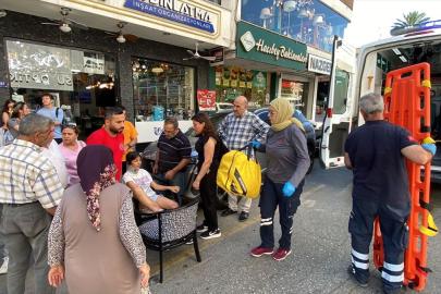 Nazilli'de otomobilin çocuğa çarpması güvenlik kamerasında