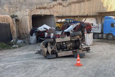 Nevşehir'de forkliftin altında kalan sürücü hayatını kaybetti