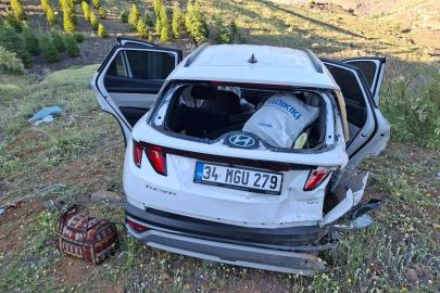 Niğde'de şarampole devrilen araçtaki 5 kişi yaralandı
