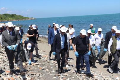 Ordu'da, Türkiye Çevre Haftası etkinlikleri kapsamında sahil temizliği yapıldı
