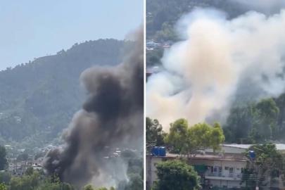 Pakistan'da askeri helikopter düştü, kurtulan olmadı