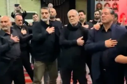 Pezeşkiyan Urmiye'de Aşura matemine katıldı: Türkçe ağıtlar eşliğinde yas tuttu