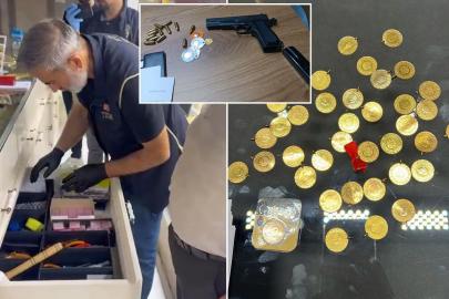 Sahte altın operasyonundan çarpıcı görüntüler! Adreslerden neler çıktı neler