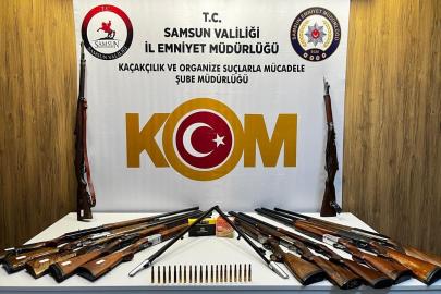 Samsun'da kaçak silah operasyonunda 2 şüpheli hakkında işlem başlatıldı