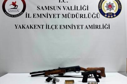 Samsun'da ruhsatsız silah operasyonu düzenlendi