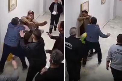Skandal görüntüler! Hastane müdürü, çalışanı defalarca yumruklayarak bayılttı
