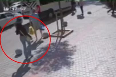 Taksinin çarptığı avukat ağır yaralandı; kaza kamerada